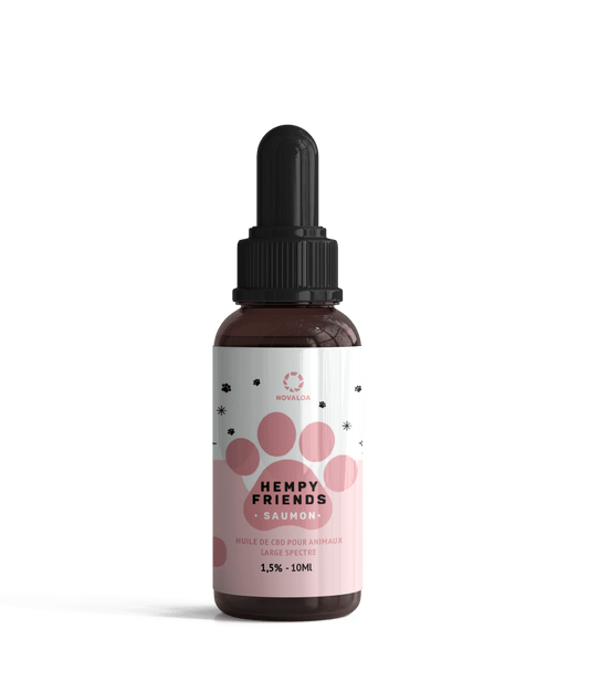 HUILE CBD pour chiens & chats 1,5% - Goût Saumon